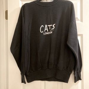 Vintage Cats the Musical Crewneck Sweatshirt in Black size Large